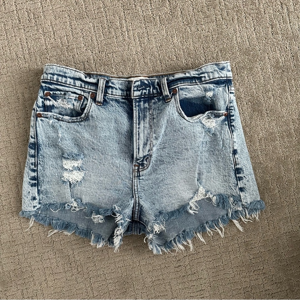 Abercrombie & Fitch Light Blue Jean Shorts